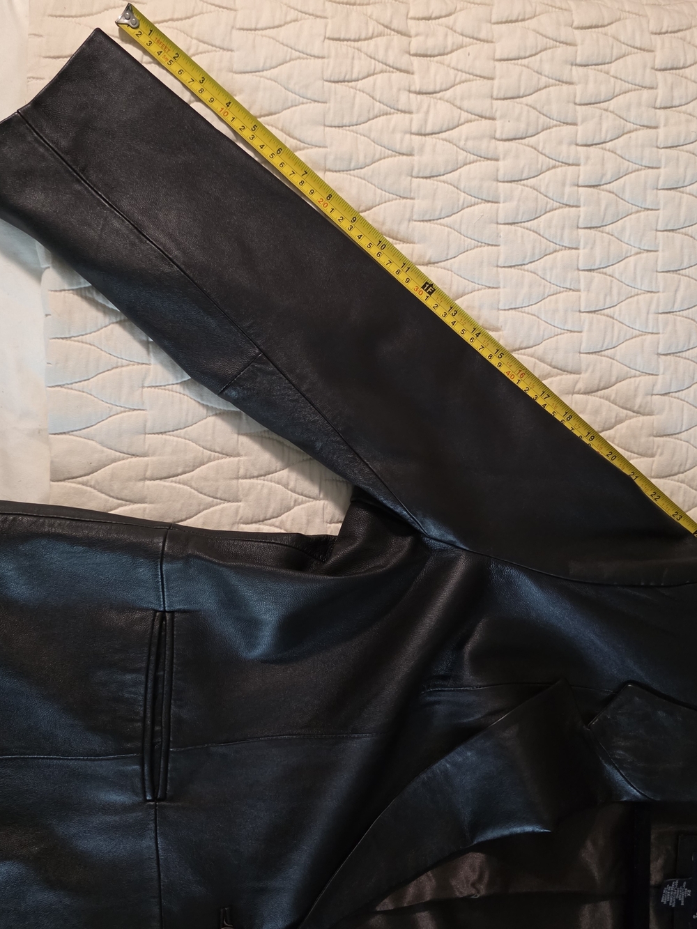 Women's Brown Leather Blazer Jacket - Picture 7 of 7